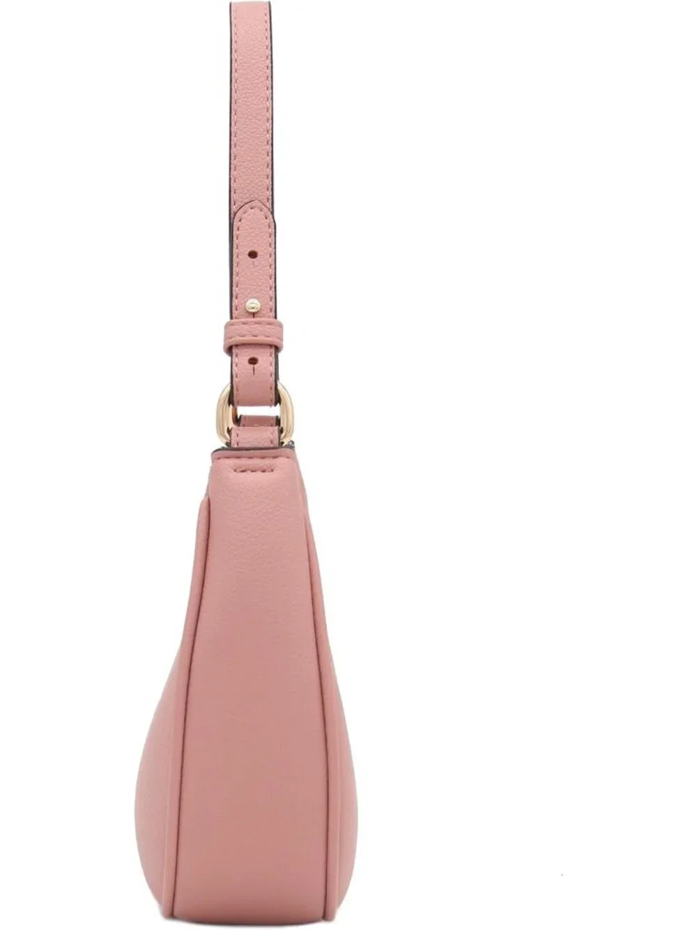 Women Dusty Pink Small Crescent For Trendy Underarm Purse Zipper Shoulder Bag